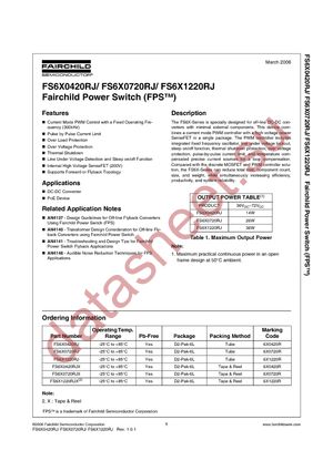 FS6X0720RJX datasheet  